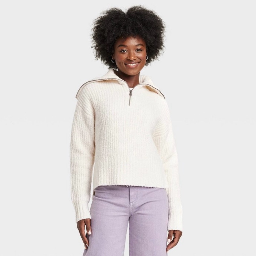 Target Universal Threads Quarter Zip Collared Pullover Sweater Size: XS